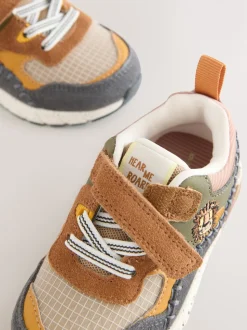 Lion Marron - Entraîneurs en dentelle élastique