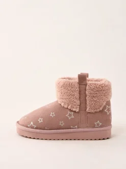 Lipsy Chaussons bottes à enfiler imprimées doublées de faux shearling