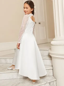 Lipsy Robe en satin en dentelle à manches longues (7-11ans)