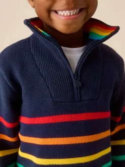 Little Bird by Jools Oliver Pull zippé en maille à manches longues 1/4