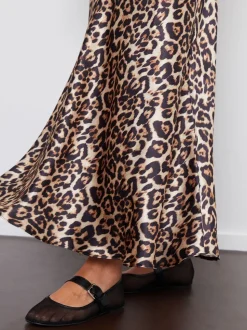 Léopard - Threadbare Maxi Satin Slip Jupes