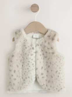 Léopard - Veste imprimée en fausse fourrure bébé (0mois-3ans)