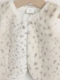 Léopard - Veste imprimée en fausse fourrure bébé (0mois-3ans)
