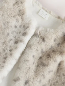 Léopard - Veste imprimée en fausse fourrure bébé (0mois-3ans)