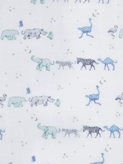 Lot de 3 bavoirs aden + anais en mousseline de coton à bouton-pression