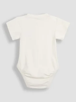 Lot de 2 bodys JoJo Maman Bébé Stegosaurus et unis à manches courtes