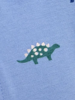 Lot de 2 bodys JoJo Maman Bébé Stegosaurus et unis à manches courtes