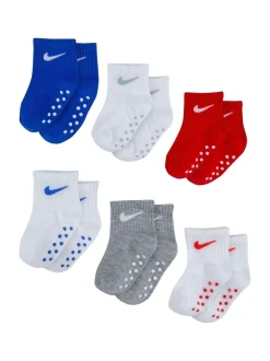Lot de 6 paires de chaussettes Nike couleur pop bébé