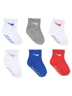 Lot de 6 paires de chaussettes Nike couleur pop bébé