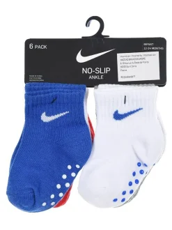 Lot de 6 paires de chaussettes Nike couleur pop bébé
