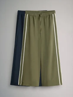 Lot de 2 pantalons de survêtement The Set à jambe large avec rayure latérale