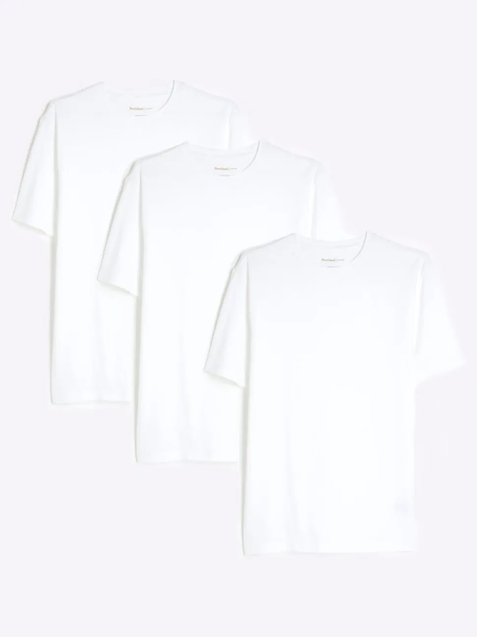 Lot de 3 T-shirts River Island ajustées aux muscles en jersey de coton à col rond
