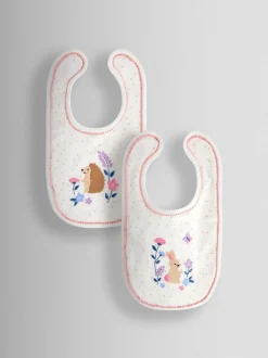 Lot de 2bavoirs JoJo Maman Bébé à motif appliqué brodé