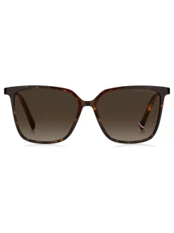 Lunettes de soleil yeux de chat Tommy Hilfiger, couleur havane