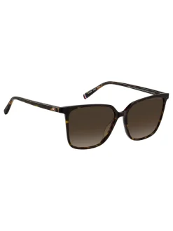 Lunettes de soleil yeux de chat Tommy Hilfiger, couleur havane