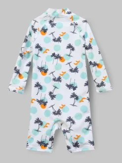 Maillot de bain Angel & Rocket Brody bleu imprimé soleil pour tout-petit