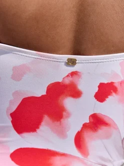 Maillot de bain B by Ted Baker Bandeau blanc fleuri avec perles