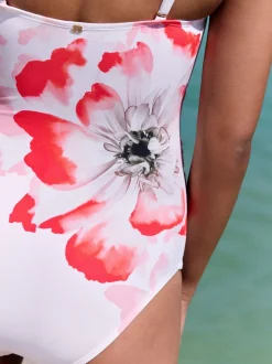 Maillot de bain B by Ted Baker Bandeau blanc fleuri avec perles