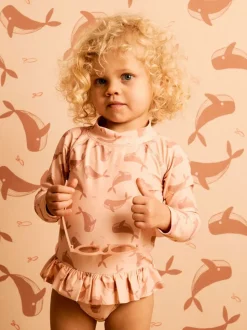 Maillot de bain KIDLY BY MORI en polyester marron à manches longues