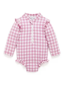 Maillot de bain Purebaby à manches longues et volants