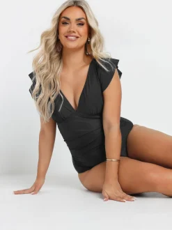 Maillot de bain Yours Curve à manches volantées