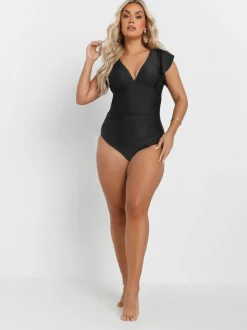 Maillot de bain Yours Curve à manches volantées