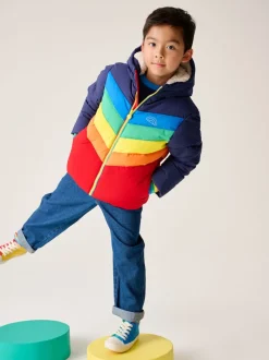 Manteau matelassé Little Bird by Jools Oliver imperméable à chevrons couleur vive