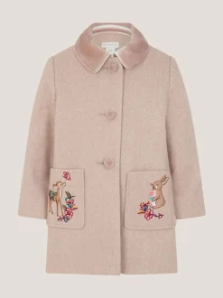 Manteau Monsoon poche brodée bébé