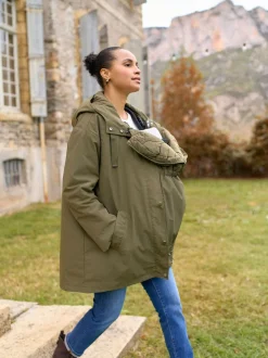 Manteau polyvalent Seraphine Grossesse et bébé avec intérieur matelassé indépendant