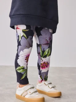 marine - Baker by Ted Baker ensemble 2 pièces sweat à nœud long et leggings fleuris