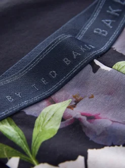 marine - Baker by Ted Baker ensemble 2 pièces sweat à nœud long et leggings fleuris