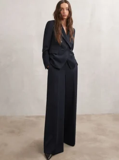 marine - Blazer de costume Reiss Gabi à double boutonnage