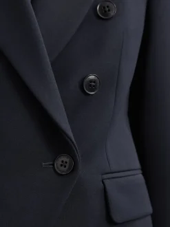 marine - Blazer de costume Reiss Gabi à double boutonnage