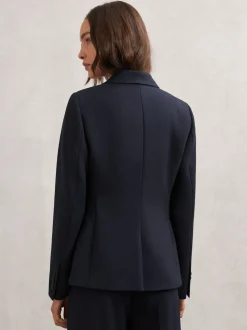 marine - Blazer de costume Reiss Gabi à double boutonnage