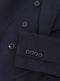 marine - Blazer de costume Reiss Gabi à double boutonnage