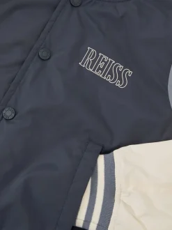 marine - Blouson aviateur Reiss Roy Color-block