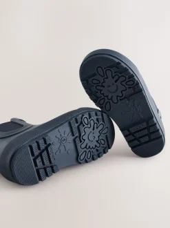 marine - Bottines en caoutchouc avec doublure chaude