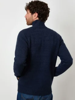 marine - Cardigan Threadbare en maille boutonné à Col cheminée