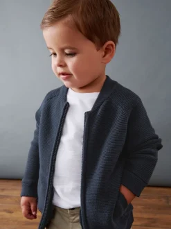 marine - Cardigan zippé (3mths-7yrs)