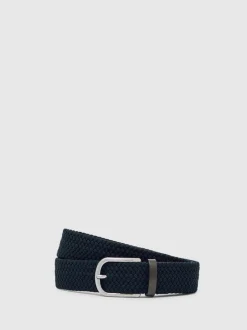 marine - Ceinture tissée Reiss Elmont Basket