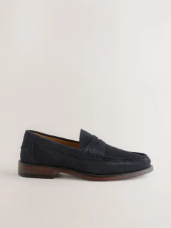 marine - Coupe classique - Mocassins en daim