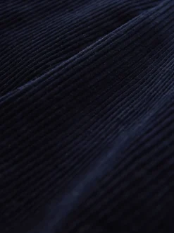 marine - Coupe fuselée régulière - Pantalon plissé simple en velours côtelé