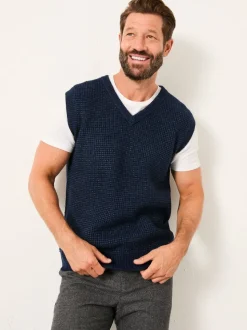 marine - Débardeur FatFace en maille à col en V