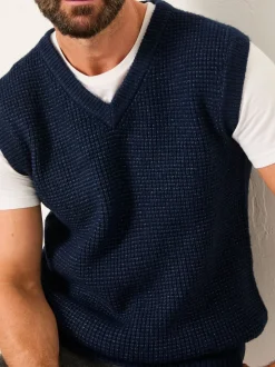 marine - Débardeur FatFace en maille à col en V