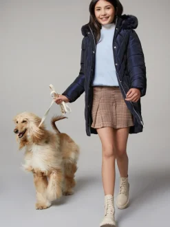 marine - Doudoune Lipsy Résistant à la douche Ceinturé métallisée de poids moyen (5-16ans)