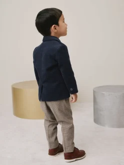 marine - Ensemble Blazer Chemise et Pantalons en velours côtelé (3mois-9ans)