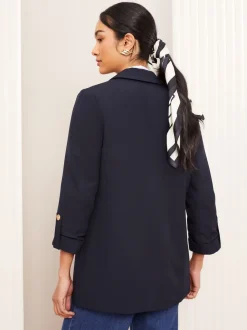 marine - Friends Like These Bord à bord habillé Détail des manches Blazer