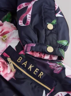 marine - Imperméable Baker by Ted Baker à ourlet Marque résistant à la douche