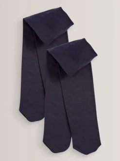 marine - Lot de 2 collants School 40 deniers