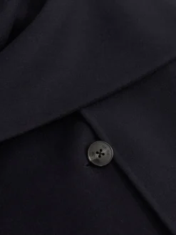 marine - Manteau Reiss Indira en laine mélangée à coutures invisibles